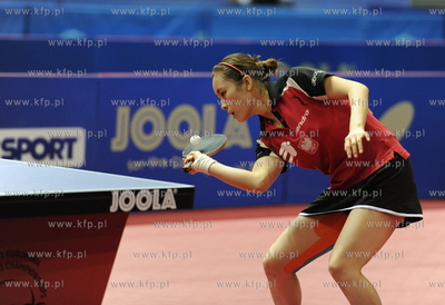 Ergo Arena Gdansk/Sopot. Li Qian (w czerwonym stroju)...