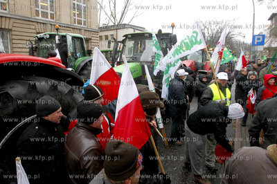 Protest rolnikow i zwiazkowcow Solidarnosci z zachodniopomorskiego...
