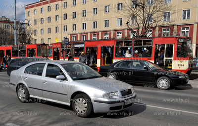 Gdansk. Wrzeszcz. Przystanek tramwajowy na al. Grunwaldzkiej...