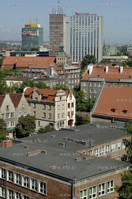 Gdansk.Widok z wiezy kosciola sw. Jana na gdanskie...