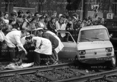 Wypadek na jednej z ulic Gdanska. 1989 Fot. Zbigniew...