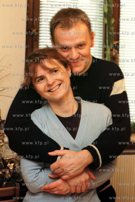 Donald Tusk z zona Malgorzata. 5.12.2000 fot. Wojtek...