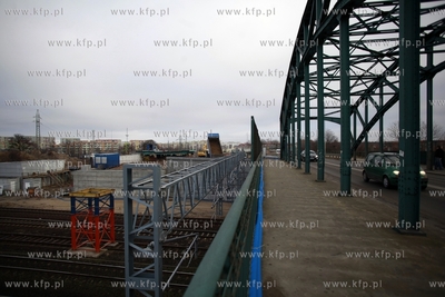 Gdansk. Budowa Trasy Slowackiego. Odcinek od wiaduktu...