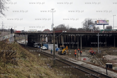 Prace przy budowie przystanku SKM Gdansk Srodmiescie.
04.02.2013
fot....