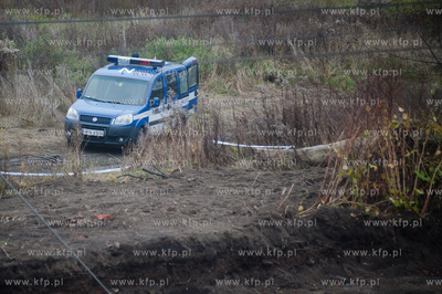 Gdansk. Zabezpieczony przez Policje teren Centrum Ksztalcenia...