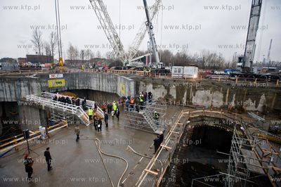 Gdansk. Powstajacy Wezel Marynaki Polskiej. Uroczystosc...