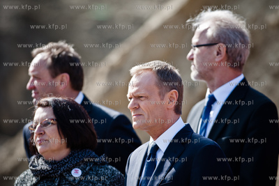 Gdansk. Uroczystosc wmurowania kamienia wegielnego...