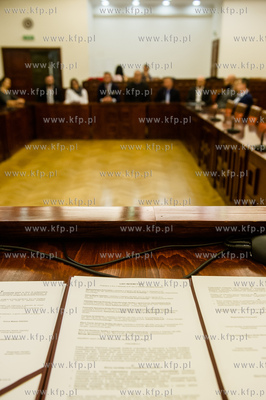 Gdańsk. Sala Herbowa Urzędu Marszałkowskiego. Podpisanie...