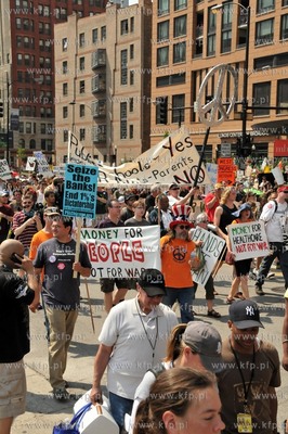 Chicago. Manifestacja przedstawicieli ruchu Okupuj...