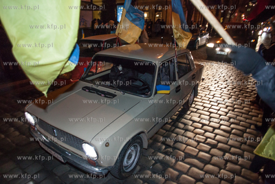 Lwow, Ukraina NZ Demonstracje antyrzadowe na placu...