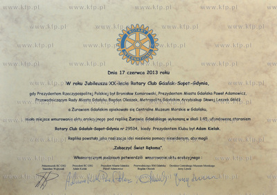 Odsloniecie makiety Zurawia Gdanskiego w ramach projektu...