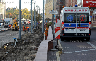 Gdańsk. Przebudowa torowiska tramwajowego na ul. Nowe...