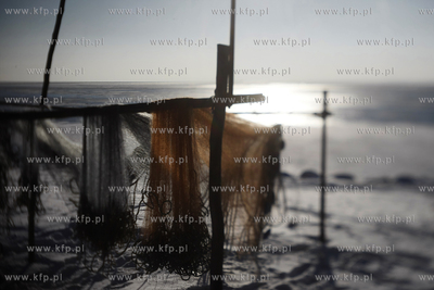 Kuznica. Port rybacki. 14.01.2010 fot. Krzysztof Mystkowski...