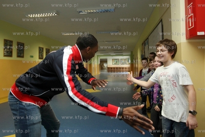 Wizyta lekkoatletow amerykanskich w Zespole Szkol Sportowych...