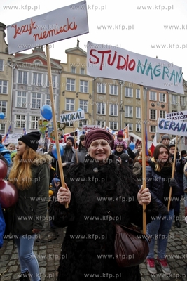 Demonstracja w obronie Pałacu Młodzieży w Gdańsku.
31.01.2015
fot....