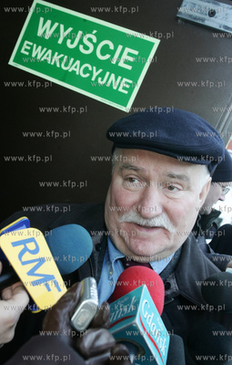 Lech Walesa w Instytucie Pamieci Narodowej w Gdansku...