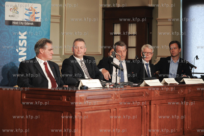 Gdansk. Sala Rady Miasta. Konferencja prasowa Niemieckiej...