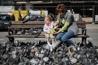 Slupsk. Plac Stary Rynek, miejsce gdzie mieszkancy...