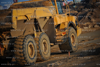 Gdansk. Budowa wezla drogowego Karczemki i trasy WZ....