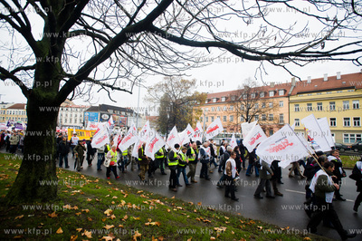 Gdansk. Manifestacja niezadowolonia, zorganizowana...