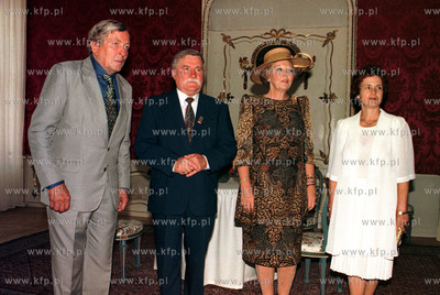 Wizyta krolowej holenderskiej Beatrix z mezem w Gdansku....