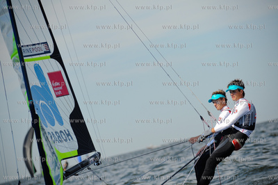 Gdynia. Probny wyscig Mistrzostw Europy w klasie 49'er.
04.07.2010
fot....