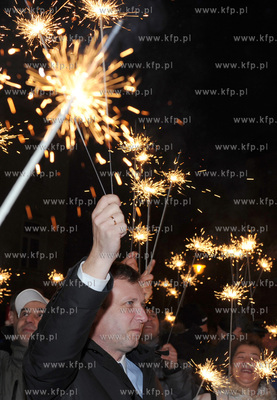 Sopot. Zakonczenie kampanii wyborczej kandydata na...