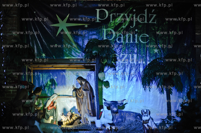 Tradycyjne gdanskie szopki bozonarodzeniowe. Nz. Szopka...