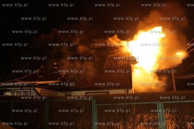 Pozar domu na ulicy Ornitologow 4 w Gdansku - Gorkach...