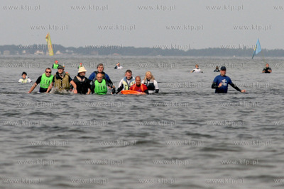 XII edycja Marszu Sledzia przez Zatoke Pucka na trasie...
