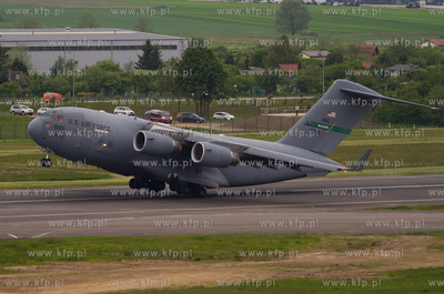 Na gdanskim lotnisku wyladowal Boeing C17 Globemaster...