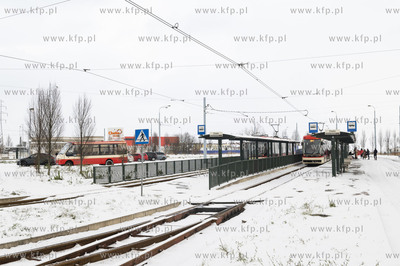 Zima w Gdańsku. Gdańsk Chełm przy ul. Witosa. Nz....