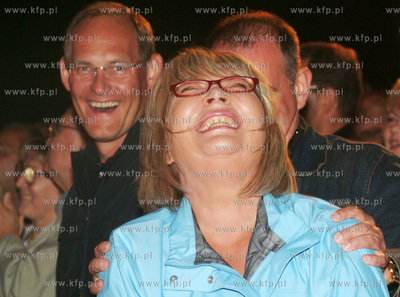 Festiwal Piosenki w Sopocie. Wsrod festiwalowej publicznosci...