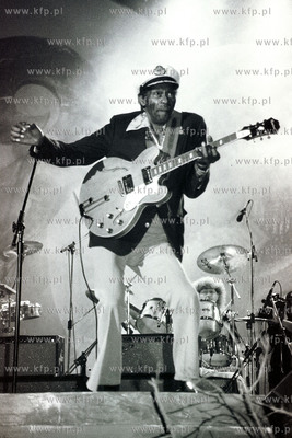 Chuck Berry na Festiwalu PIosenki w Sopocie. 08.95...
