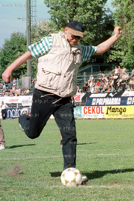 Andrzej Trojanowski - prezes Radia Gdansk na stadionie...