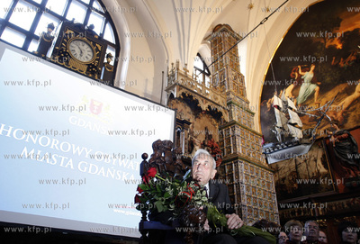 Gdansk. Dwor Artusa. Nadanie honorowego obywatelstwa...