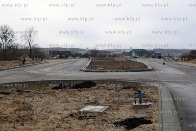 Gdansk. Budowa Trasy Slowackiego. Odcinek od wiaduktu...