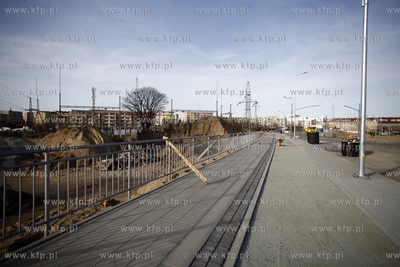 Gdańsk. Prace przy budowie Trasy Słowackiego na odcinku...