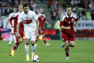 Gdansk. PGE Arena. Mecz towarzyski Polska- Dania. Nz....