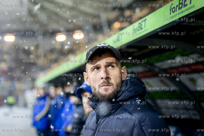 Fortuna 1 Liga. Arka Gdynia - Lechia Gdańsk. Nz. trener...