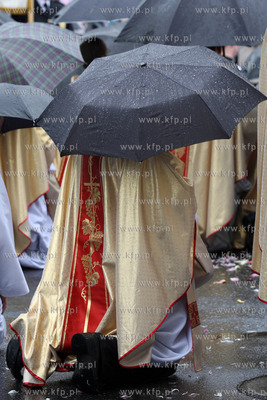 Szczecin. Papieska procesja Bozego Ciala, ulicami Szczecina...