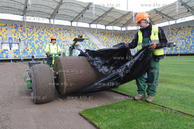 Dzien Otwarty na budowanym stadionie pilkarskim przy...