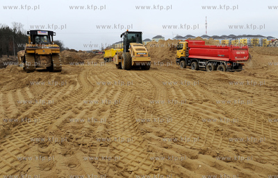 Gdansk. Budowa ulicy Nowej Lodzkiej w ramach projektu...