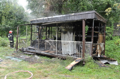 Sopot. Ulica Mlynska. Pozar niezamieszkalego baraku...