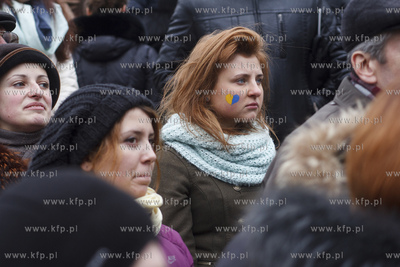 Lwow. Ukraina. Pokojowe demonstracje antyrzadowe na...