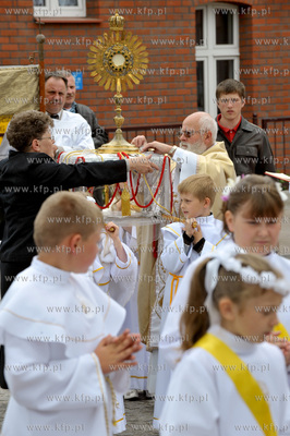 Procesja Bozego Ciala w Gdansku Letnicy, parafia sw....