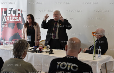 Wizyta Lecha Wałęsy w Billund w Danii. Konferencja...