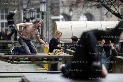 Gdansk. Ul. Dlugi Targ. Happening Pierwszy Zjazd Hamletów...