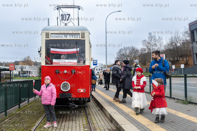 11 listopada na gdańskie tory wyjechał Tramwaj Niepodległości....