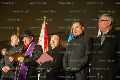 Gdansk. Plac Solidarnosci. Obchody 45. rocznicy Grudnia...